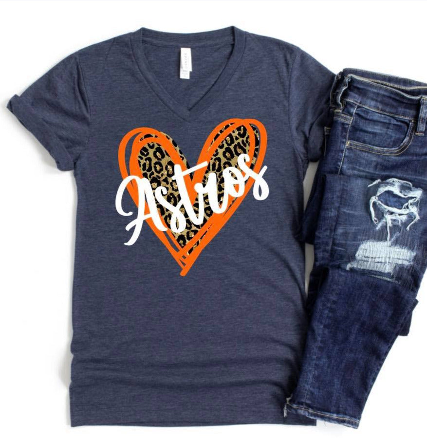 Houston Astros Heart Baseball Team Shirt - Shibtee Clothing