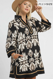 Marabella Velvet Trim Tunic Dress