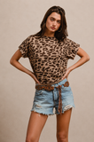 Wild Side Leopard Knit Top- Brown
