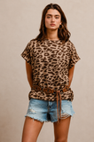 Wild Side Leopard Knit Top- Brown