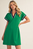Classic Contrast Polo Dress