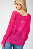 Eyelet Knit Sweater Top