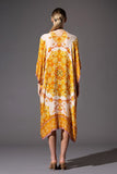 Mandala Split Side Flower Kimono - Desert Gold