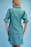 Midnight Stitch Button Front Denim Dress