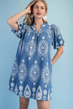 Paisley Medallion Pocket Dress