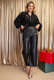 Girls’ Night Out Faux Leather Cropped Pants