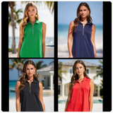 Dockside Days Quarter-Zip Sleeveless Dress
