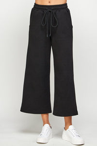 Cropped Wide Leg Be Seen Texture Pants