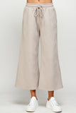 Cropped Wide Leg Be Seen Texture Pants