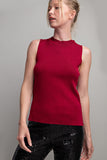 Mock Neck Ribbed Tank Top