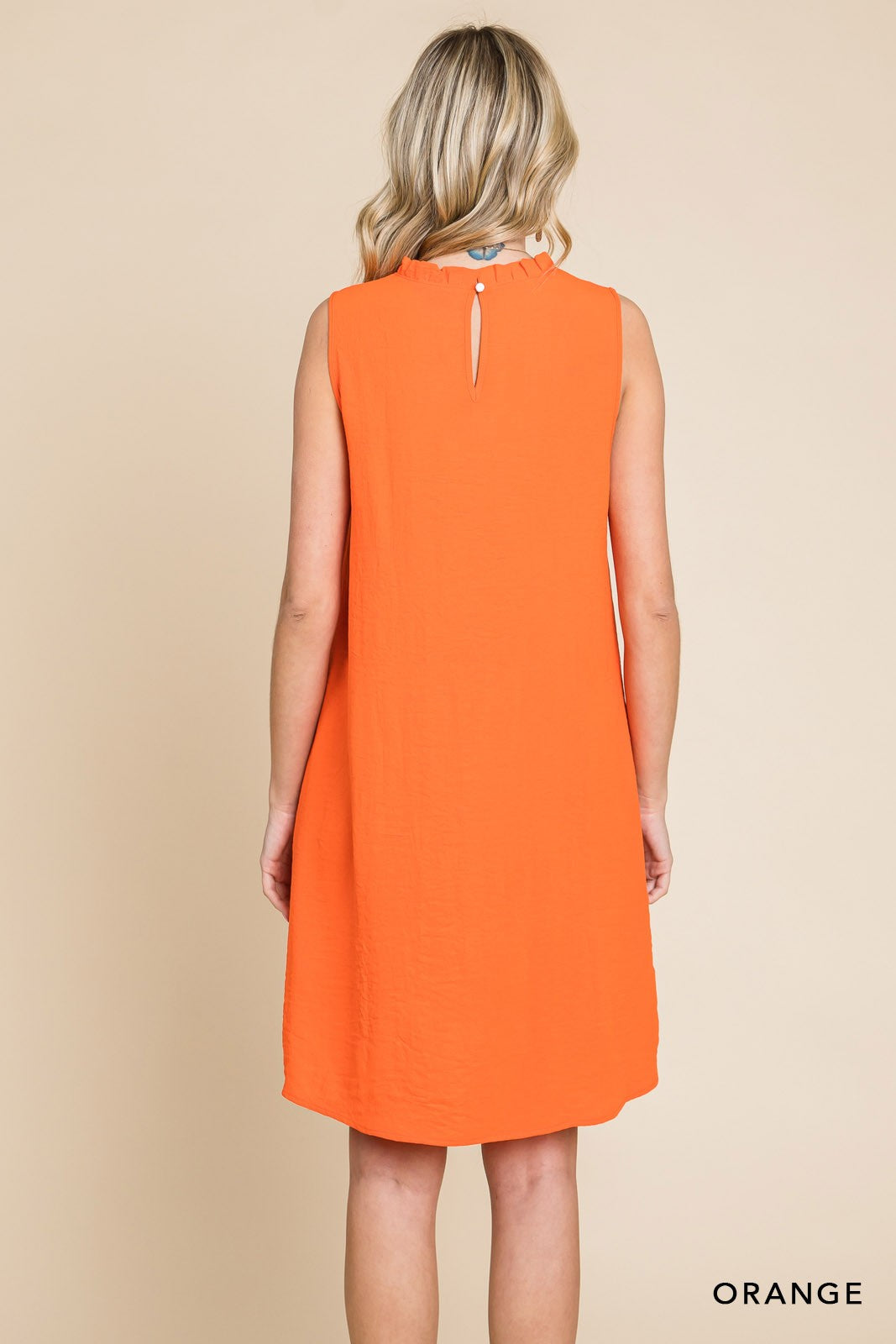 Mock Neck Sleevless Mini Dress