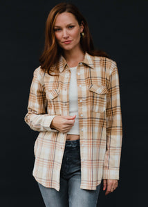 Ombre Bleach Dipped Flannel