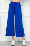 Cropped Wide Leg Be Seen Texture Pants