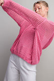 Loose Knit Hooded Sweater Top