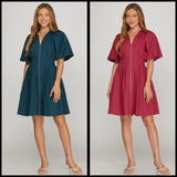Claire Chic Full Zip Utility Dress