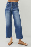 Parker High-Rise Crop Wide Leg Denim - Medium Wash