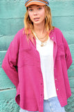 Soft Washed Crinkled Gauze Button Down Shirt