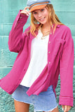 Soft Washed Crinkled Gauze Button Down Shirt