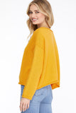 Smiley Face Pullover Sweater - Mustard