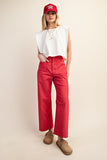 Ankle Skimmer Wide Leg Pants