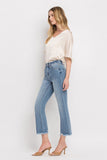 Merciful High Rise Crop Flare Denim - Washed Out Blue