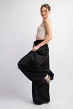 Smocked Waist Wide Leg Pants