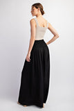 Smocked Waist Wide Leg Pants