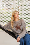 Star Patch Crochet Sweater