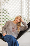 Star Patch Crochet Sweater