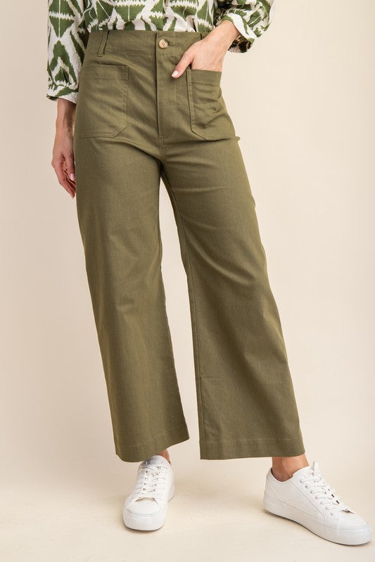 Ankle Skimmer Wide Leg Pants