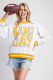 Striped GAMEDAY Pullover Sweatshirt