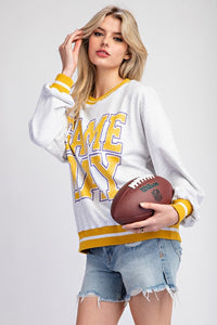 Striped GAMEDAY Pullover Sweatshirt