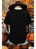 Staying Alive Skeleton Round Neck Graphic Tee