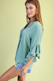 Flirt With It 3/4 Ruffle Sleeve Top