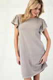 Wing Sleeved Mineral Washed Dress