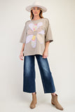 Flower Patch Mineral Washed Terry Knit Top