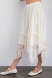 All Over Lace Sharkbite Maxi Skirt