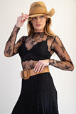 All Over Sheer Lace Top