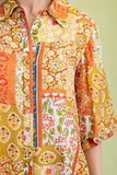 Patchwork Print Mini Shirt Dress