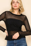 Nightfall Shimmer Crystal Mesh Top