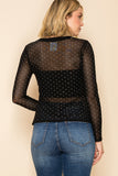 Nightfall Shimmer Crystal Mesh Top