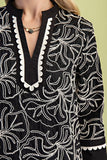 Cannes Coastal Embroidered Scallop Dress