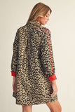Luxe Leopard Shirt Dress - Brown/Black