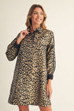 Luxe Leopard Shirt Dress - Brown/Black