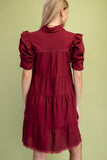 Linen Button Up Shirt Dress