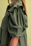 Linen Button Up Shirt Dress