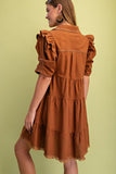 Linen Button Up Shirt Dress