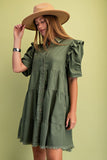 Linen Button Up Shirt Dress
