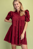 Linen Button Up Shirt Dress