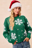 Snowflake Cheer Holiday Pullover Sweater